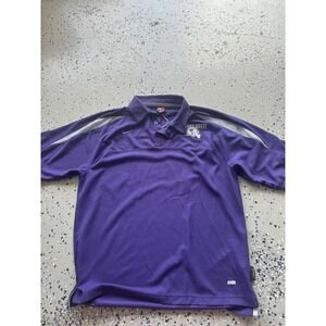 Nike Kansas State Wildcats‎ Polo Shirt NCAA Football Dri-FIT Purple S